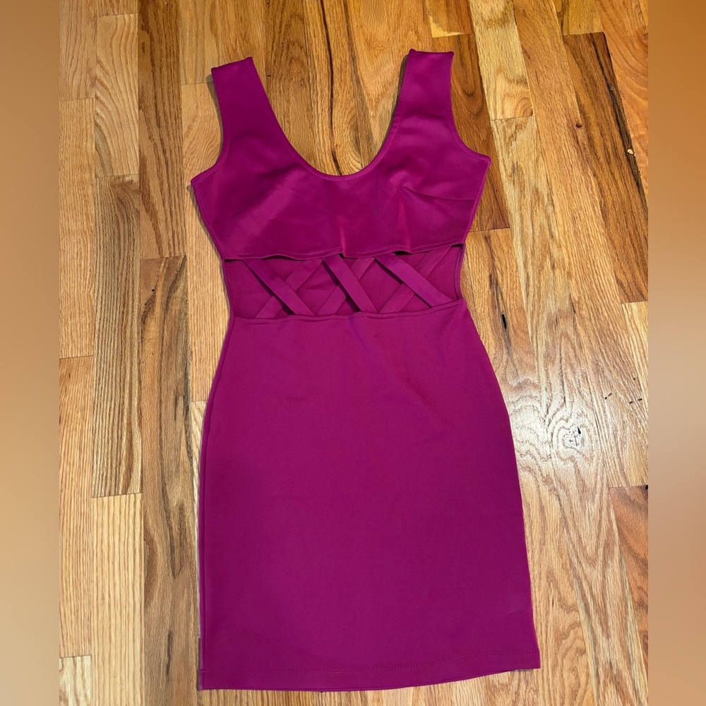 Elegant Purple Sleeveless Dress